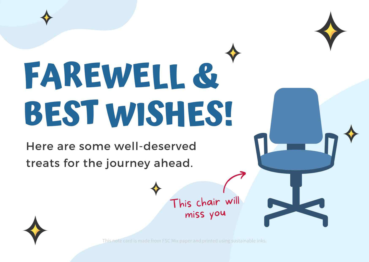 farewell and best wishes card for offices and gifting