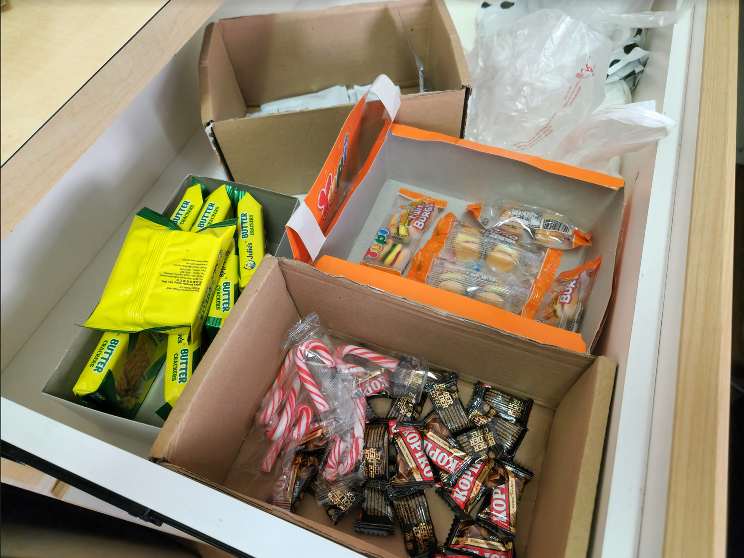From Sad office snack pantry to a full and interesting office pantry