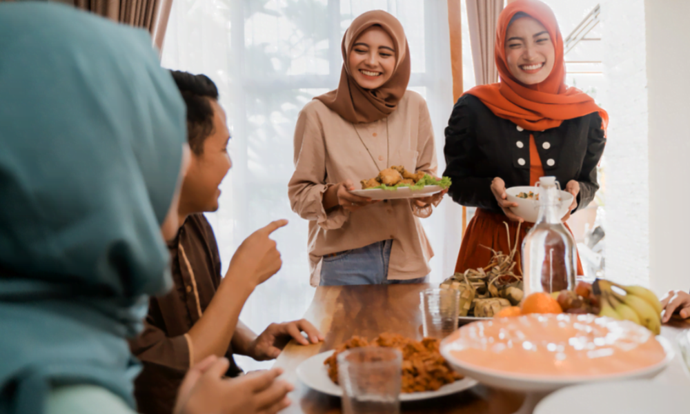 Hari Raya Celebration in the office with snacks